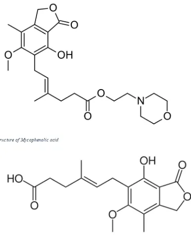Figure 4: Structure of Mycophenolic acid 
