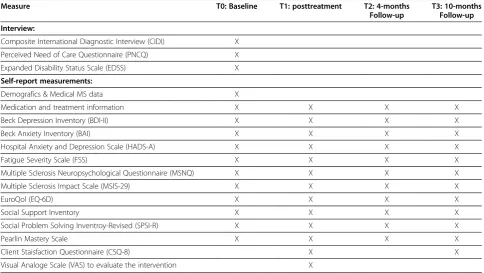 Table 1 Summary of measures