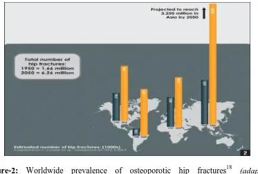 Figure-2: Worldwide prevalence of osteoporotic hip fractures18 (adapted 