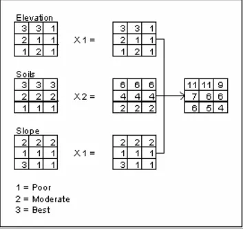 Figure 2.2 – Weighted Overlay Process 