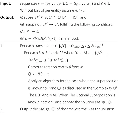 Table 4 A polynomial time algorithm for the MAD problem