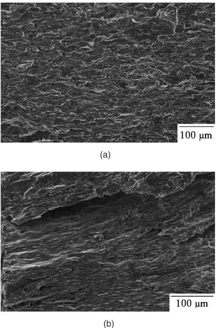 Fig. 11Subsurface observation of vibration fracture specimens: (a) AZ31-O and (b) AZ31-FSP.