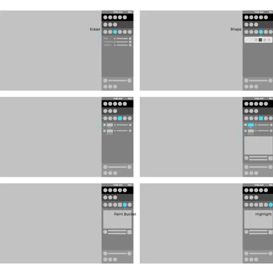 Figure 9: Wireframe - Tools Panel 2