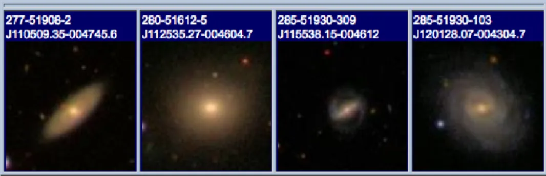 Figure 16: Examples of various SDSS images used to test and train the software.