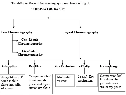 Fig 1: Different Forms Of Chromatography 
