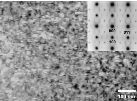 Fig. 15Bright ﬁeld image of Ti-11.1Zr-51.5Ni aged for 144 ks at 773 K.