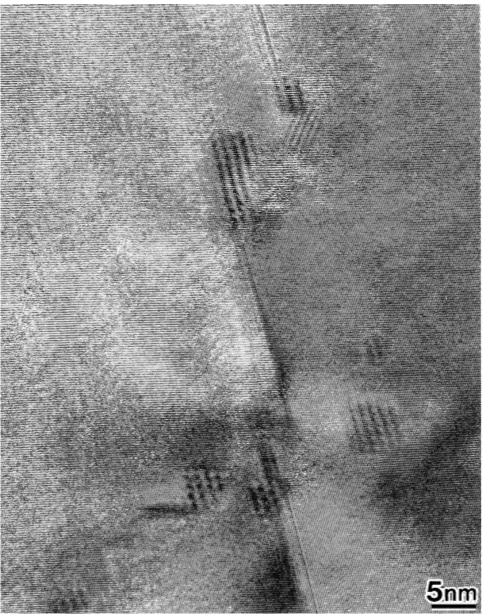Fig. 4The transmission electron micrograph of an Fe-14Mn-6Si-9Cr-5Ni-0.5NbC alloy subjected to 20% rolling at 870 K and subsequent aging