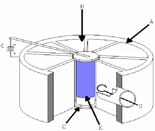 Figure 2.7: Schematic of a magnetron microwave generator 