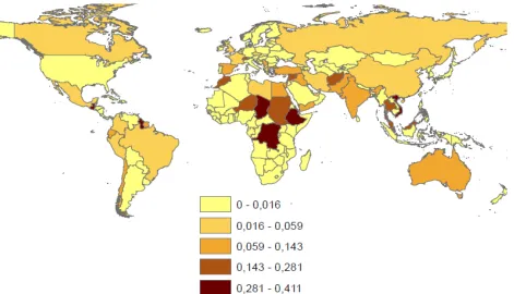 Figure 3: Oil Gini country standard deviations