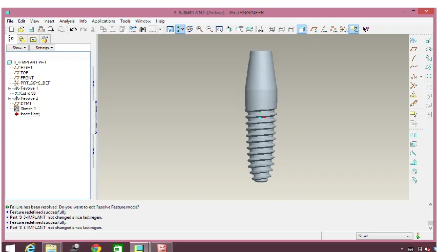 Fig: 01- Single piece titanium implant 