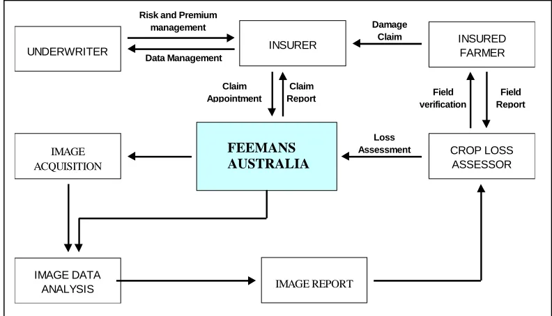 Figure 2.Remote sensing, GIS and insurance operational integration (Chandler 2001)