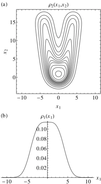 Fig. 2. The contours of a two dimensional marginal PDF(a)sional marginal PDFthe quantities ρ2(x1,x2)