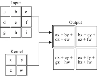 Figure 1.2 An example of 2D convolution without kernel flipping.
