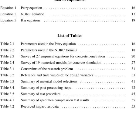 Table 2.1 Parameters used in the Petry equation   . . . . . . . . . . . . . . . . . . 