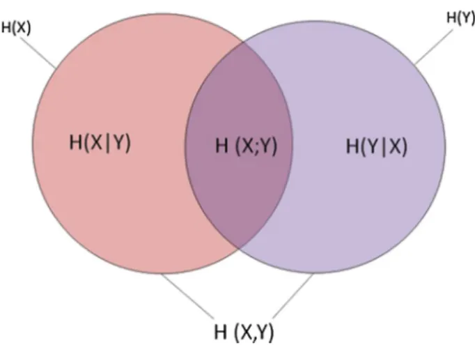 Fig. 3 The relationship between mutual information and entropies