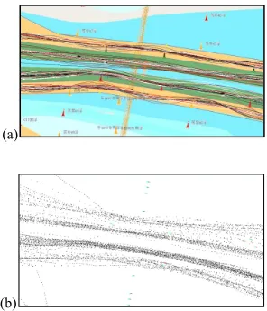 Figure 6.  Simulated result of ship tracks (a) and real ship tracks (b)  