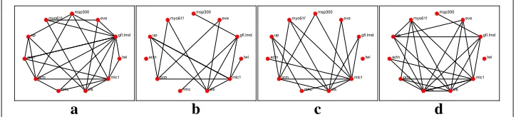 Fig. 6 Reconstructed networks for the AKRON-KF with a smoother across the four time stages