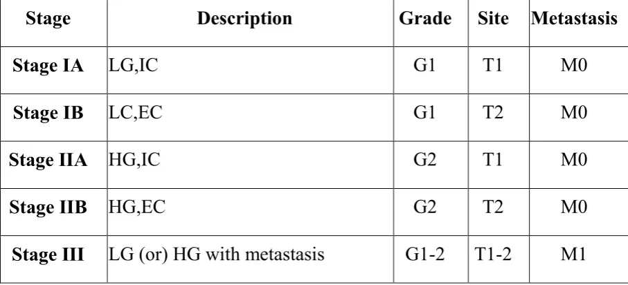 TABLE 1.Surgical Staging System (SSS) of soft tissue sarcoma 