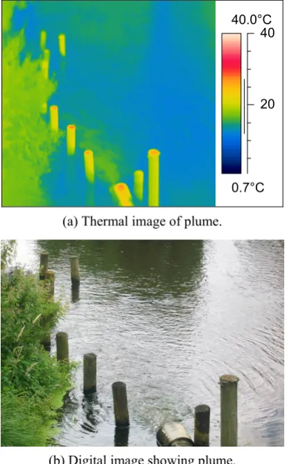 Fig. 10 Thermal and digital images for thermal plume at CSB. 