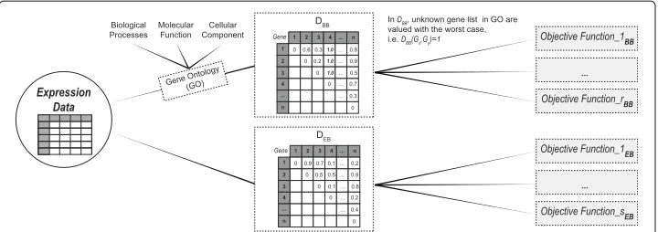 Fig. 1 Schematic representation of the integration of biological knowledge to MOC-GaPBK