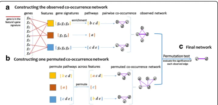 Fig. 2 The approach implemented in PathCORE-T to construct a pathway co-occurrence network from anexpression compendium