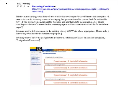Figure 7: Content creator template done in Word� 