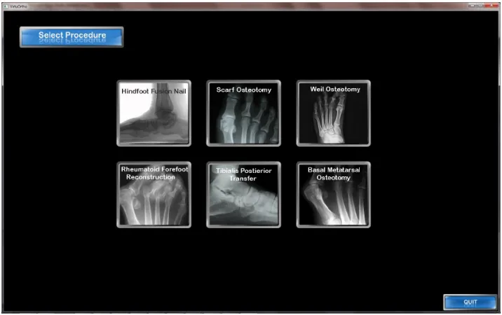 Figure 6.1: Operation selection screen, with ﬁrst icon highlighted