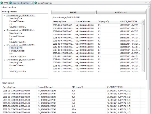 Figure 12: Dataset Handling View. 