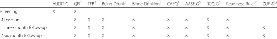 Table 2 Measures and measurement points