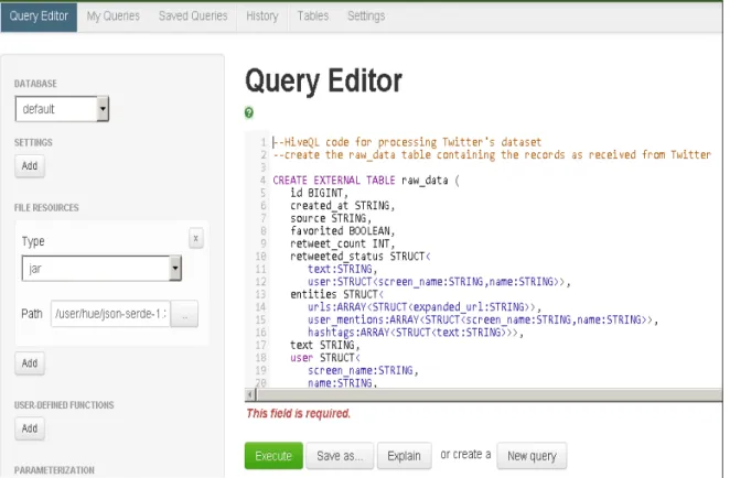 Figure 2: Executing Hive query 
