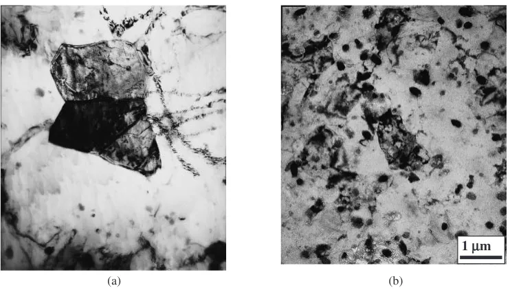 Fig. 2TEM micrographs of the (a) 1D4P and (b) 2D4P composites under the as-FSP condition.