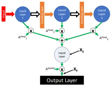 Figure 3.16: Application of both attention networks to the deep-LSM architecture.
