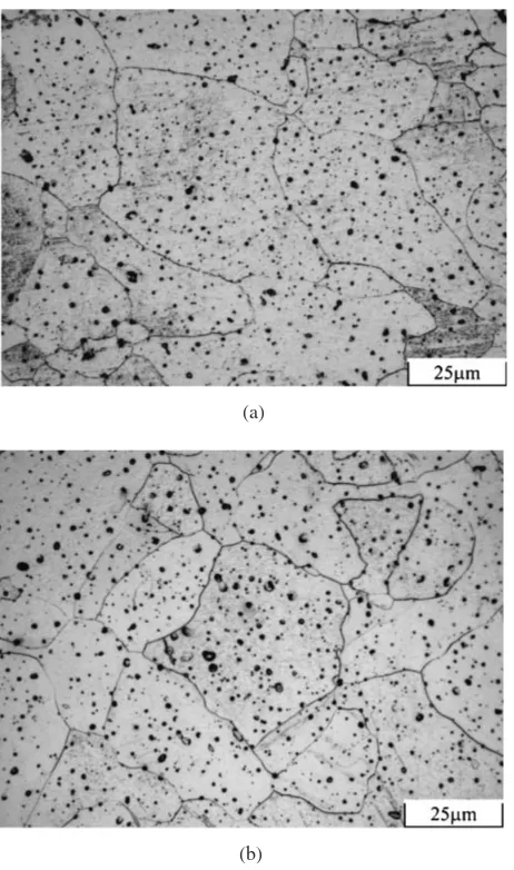Fig. 6Optical microstructures of Fe–2Ni specimens: (a) in undeformed 