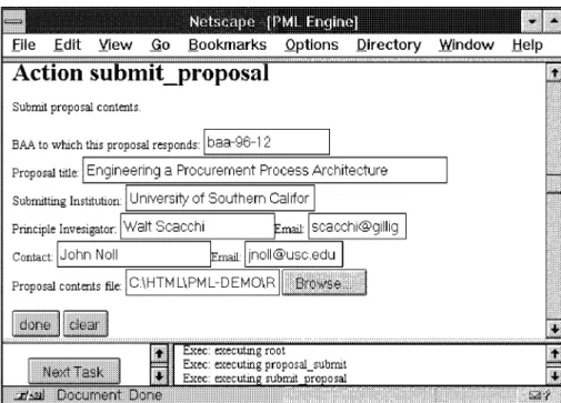 Figure 1. View displaying a single process step.