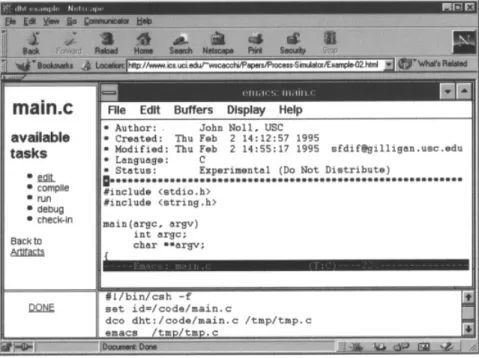 Figure 5. A software process enactment step presented in a process simulator