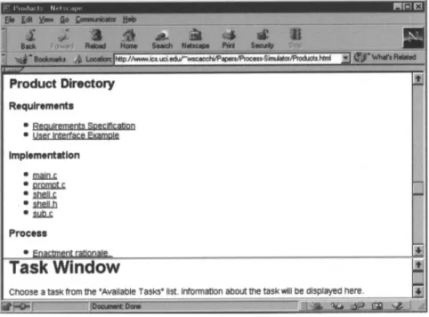 Figure 4. A set of artifacts associated with the software process in Figure 3