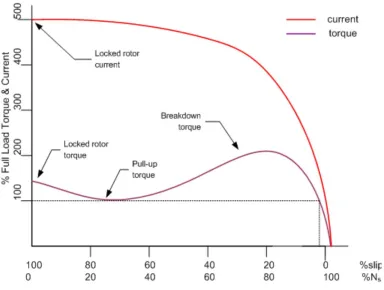 Figure 3-16 - AC Motor Torque Curve ; Redrawn from original diagram [24] 