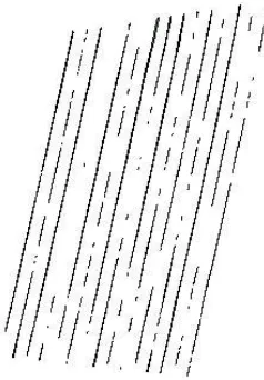 Figure 3:  ArcView Drawing of the Overlap Between Each Consecutive Spray Line 