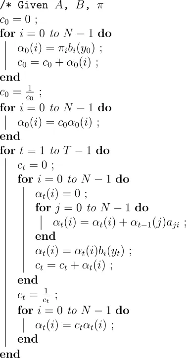 Figure 4.1: Forward algorithm