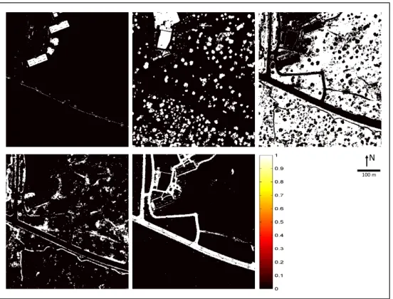 Figure 3.5 shows the result of spectral unmixing. In this case, each pixel is a mixture of