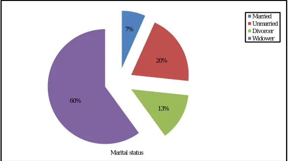 Fig.4: Percentage distribution of marital status among elderly 