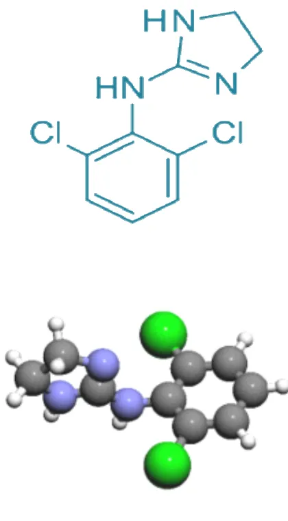 Fig:11 Chemical  Structure of Clonidine 