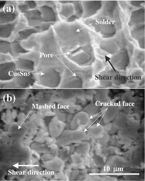 Fig. 11(b). Therefore, Cu6Sn5 might be soft material un-