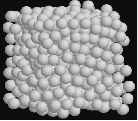 Fig. 3The curves of the radial distribution function gðrÞ in the liquid andamorphous solid.