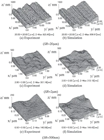 Fig. 18Comparison of the surface features of magnetic tape under simulation and experiment (SR ¼ 20 mm).