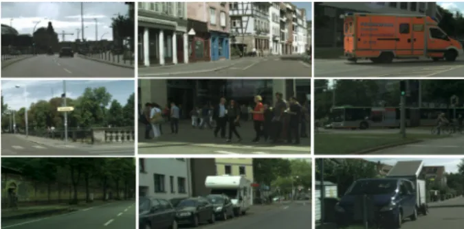 Figure 7: Samples from Cityscapes dataset Table 3 presents a comparison between our method and the other reported methods performances on CityScapes
