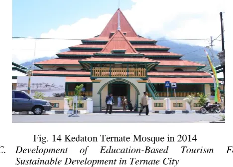 Fig. 14 Kedaton Ternate Mosque in 2014 of Sustainable Development in Ternate City 