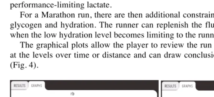 Fig. 4. Graphical plot of a trained athlete’s running speed (left) and corresponding lactate level (right) over time