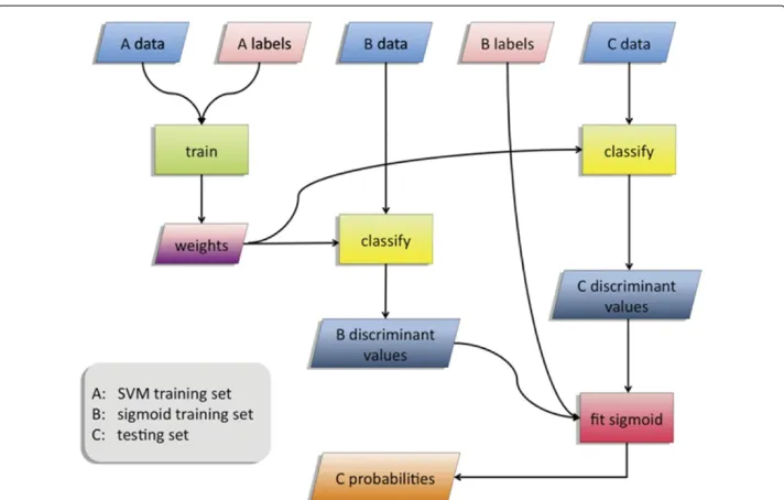 Figure 1 Flowchart Describing the Probability Estimation Procedure using SVM and the SigmoidFitting Function