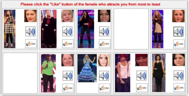 Figure 1.4: User interface of the attractiveness ranking tool from [13].
